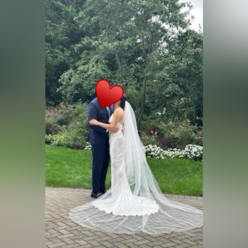 Simple cathedral length veil (108”)